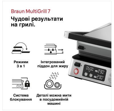 Гриль BRAUN MultiGrill 7 CG7044
