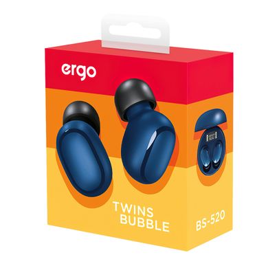 Наушники Ergo BS-520 Twins Bubble Синий