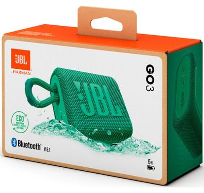 Акустика JBL GO 3 Eco (JBLGO3ECOGRN) Green