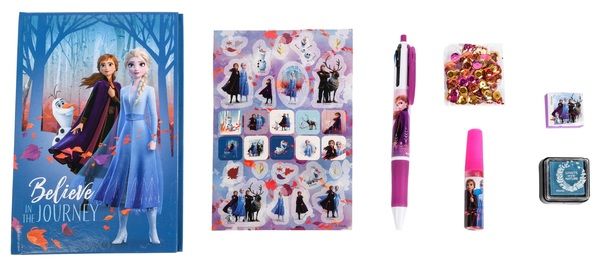 Блокнот с ручкой и наклейками Disney Frozen 2