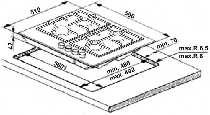 Варильна поверхня Whirlpool GOA 6425/WH