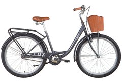 Велосипед 26" Dorozhnik LUX 2022 (темно-сірий)