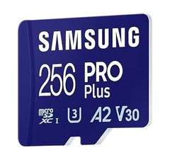 Карта пам'яті Samsung PRO Plus microSDXC 256GB UHS-I U3 V30 A2 + адаптер SD (MB-MD256SA/EU)