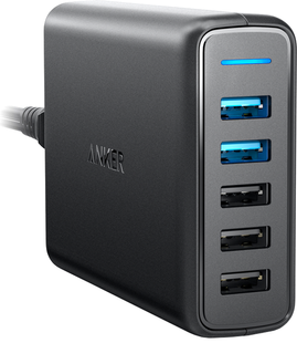 Сетевое зарядное устройство Anker PowerPort 5 With Dual QC 3.0 & Power IQ V3 Black