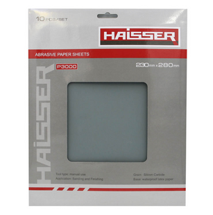 Шлифовальные листы 230мм x 280мм, зерно 3000, 10шт в уп. 5811716 Haisser