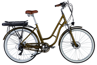 Велосипед з електроприводом 28" AL Dorozhnik eCORAL DD FR рама-19" 48B 12.5А*г 500Вт болотно-зелений YS 3202 2025