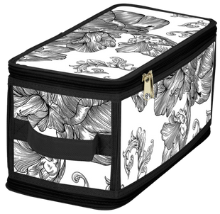 Корзина Idea Home DB-23 Anthracite Flowers 30x15x15 см