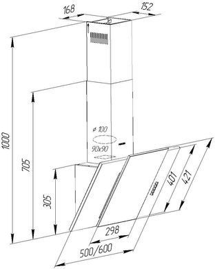 Вытяжка з нахилом Pyramida KZ 50 BR