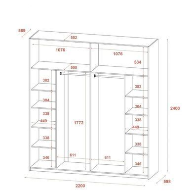 Шафа купе Doros G-Caiser Антрацит (DRS-012253)