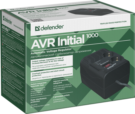 Мережевий фільтр Defender Voltage regulator AVR Initial 1000