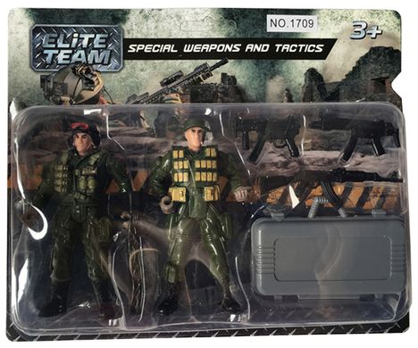 Игрушечный набор Diy Toys Военное спецподразделение с 2 фигурками и оборудованием