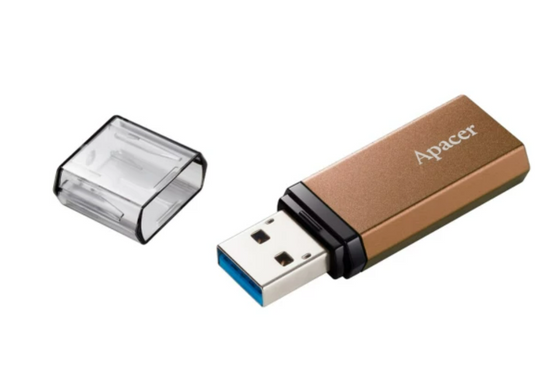Флеш-память USB Apacer AH25C 128GB Bronze Brown USB 3.2 (AP128GAH25CJ-1)