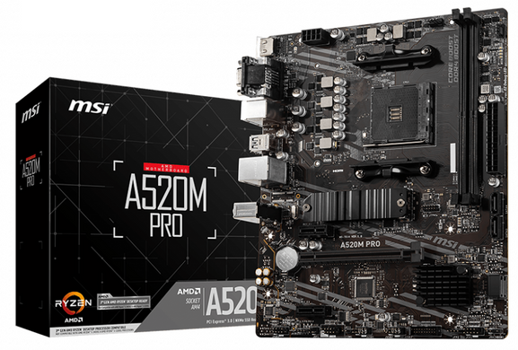 Материнская плата Msi A520M Pro (sAM4, AMD A520) MATX