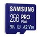 Карта пам'яті Samsung PRO Plus microSDXC 256GB UHS-I U3 V30 A2 + адаптер SD (MB-MD256SA/EU) фото 2