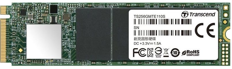 SSD внутренние Transcend MTE110S 256 Gb NVMe M.2 3D TLC (TS256GMTE110S)