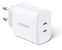 Сетевое зарядное устройство Ugreen CD243 40W 2xType-C PD Fast Charger (White)