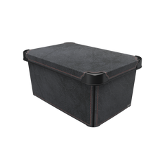 Контейнер Qutu Style Box Black Leather, 10 л