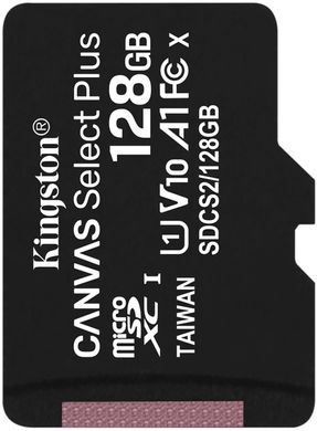 Карта памяти Kingston microSDXC 128Gb Canvas Select+ A1 (R100/W85)