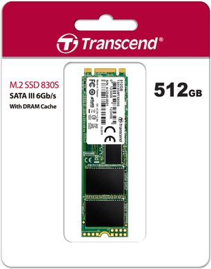 SSD накопитель Transcend MTS830S 512GB M.2 SATA SATA III TLC (TS512GMTS830S)