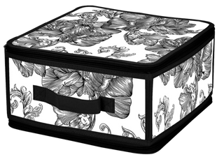 Корзина Idea Home DB-24 Anthracite Flowers 30x28x15 см