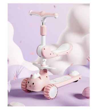 Дитячий самокат-біговел WEIINAI K15 Pink (6948679457470)