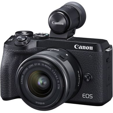 Цифровая камера Canon EOS M6 Mark II Kit M15-45 IS STM + EVF Black