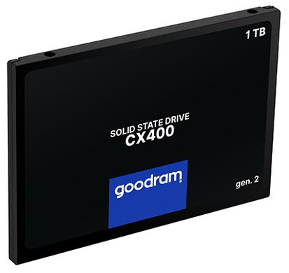 SSD внутрішні Goodram CX400 1 TB GEN.2 SATAIII TLC (SSDPR-CX400-01T-G2) комп'ютерний запам'ятовувальний пристрій