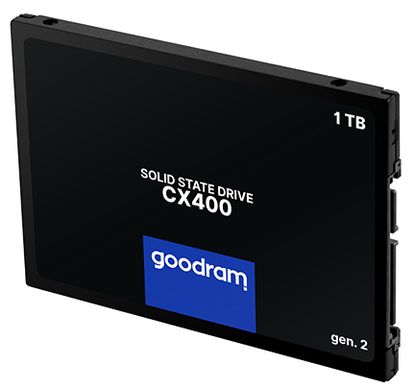 SSD внутрішні Goodram CX400 1 TB GEN.2 SATAIII TLC (SSDPR-CX400-01T-G2) комп'ютерний запам'ятовувальний пристрій