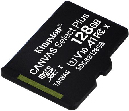 Карта памяти Kingston microSDXC 128Gb Canvas Select+ A1 (R100/W85)