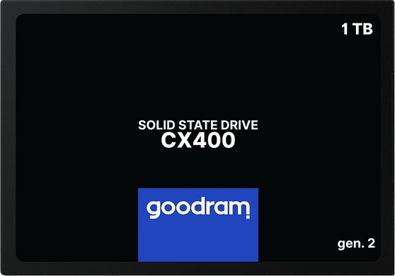 SSD внутрішні Goodram CX400 1 TB GEN.2 SATAIII TLC (SSDPR-CX400-01T-G2) комп'ютерний запам'ятовувальний пристрій