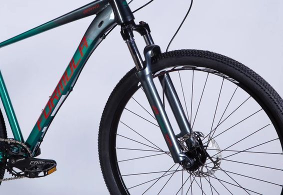 Велосипед AL 29" Formula ZEPHYR 1.0 HDD рама-19" темно-сріблястий з зеленим 2026