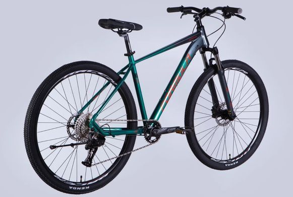 Велосипед AL 29" Formula ZEPHYR 1.0 HDD рама-19" темно-сріблястий з зеленим 2026