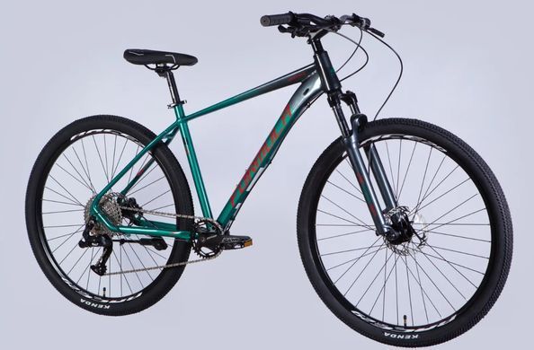 Велосипед AL 29" Formula ZEPHYR 1.0 HDD рама-19" темно-сріблястий з зеленим 2026