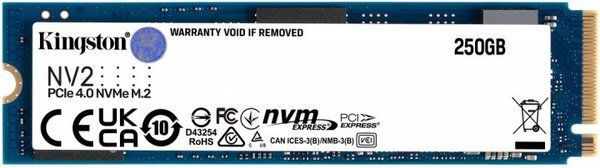 SSD накопичувач Kingston M.2 250GB NV2 2280 PCIe 4.0 NVMe SSD (SNV2S/250G)