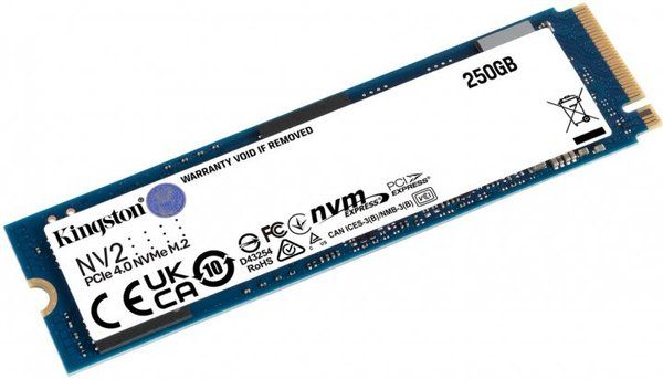 SSD накопитель Kingston M.2 250GB NV2 2280 PCIe 4.0 NVMe SSD (SNV2S/250G)