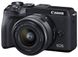 Цифрова камера Canon EOS M6 Mark II Kit M15-45 IS STM + EVF Black фото 1
