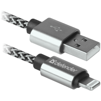 Кабель Defender ACH01-03T PRO USB2.0, AM-Lightning White, 1m (87809)