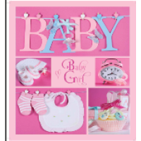 Альбом EVG 20sheet Baby collage Pink w/box
