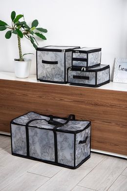Кошик Idea Home DB-28 Anthracite Flowers 60x30x30 см