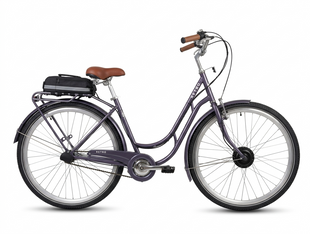 Електровелосипед 28" Dorozhnik RETRO Velosteel рама- 350 Вт 36 В передній 10Ач батарея в сумці, 2022 (синій)