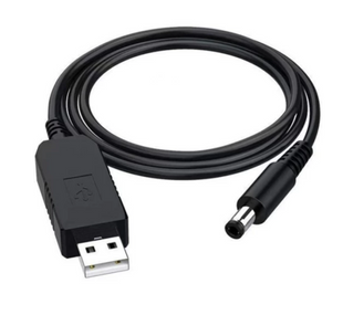 Кабель Power Boost cable USB - DC 5.5x2.1 12V 1 м черный