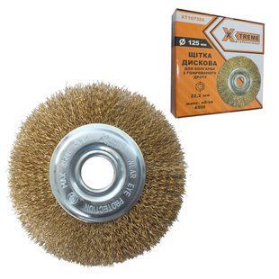 Щетка дисковая X-Treme XT107325/7124620, рифленый проволока, 125х22,2 мм