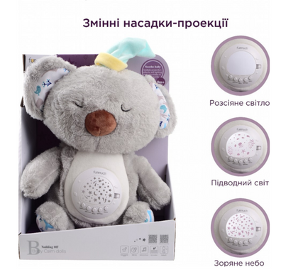 Мʼяка музична іграшка-нічник з проєктором Funmuch Коала (TOYSFM666-76)