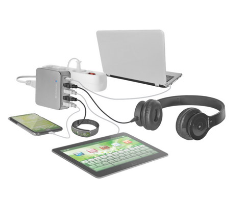 Мережевий зарядний пристрій Defender UPA-50 4 порти USB, 5V / 5A (83538)