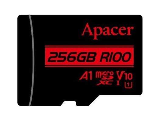 Карта памяти APACER MicroSDHC 256GB UHS-I Class 10 + SD адаптер (AP256GMCSX10UB-R)