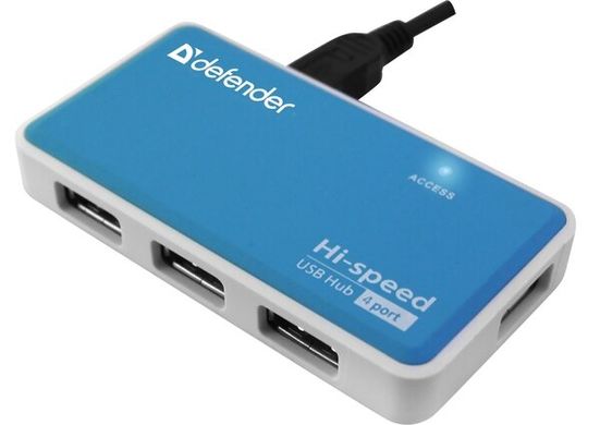 USB-хаб Defender Quadro Power+Adapter 4xUSB 2.0 220V (83503)