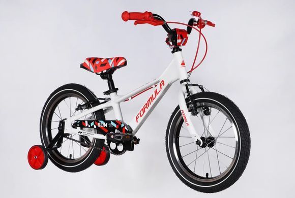 Велосипед AL 16" Formula Kid SLIM Vbr FR рама-8,5" білий з червоним 2026