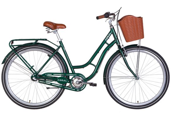 Велосипед 28" Dorozhnik CORAL PH 2022 SHIMANO NEXUS (темно-зелений)