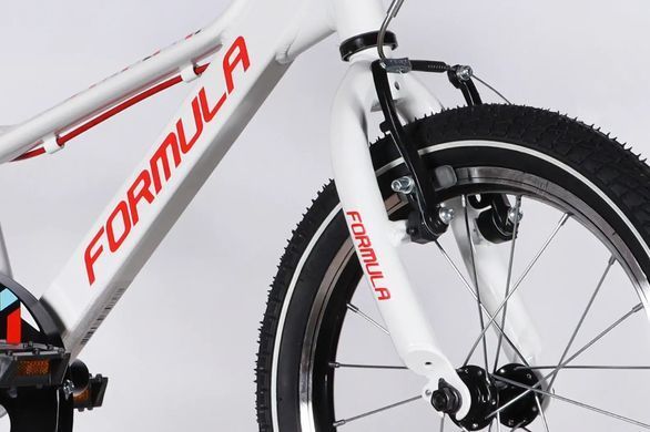 Велосипед AL 16" Formula Kid SLIM Vbr FR рама-8,5" білий з червоним 2026