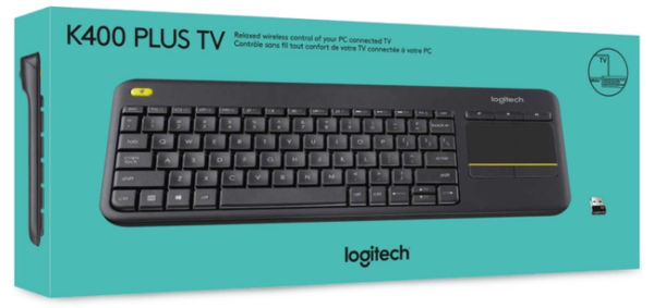 Клавиатура LogITech Wireless Touch K400 Plus, US, Black (920-007145)